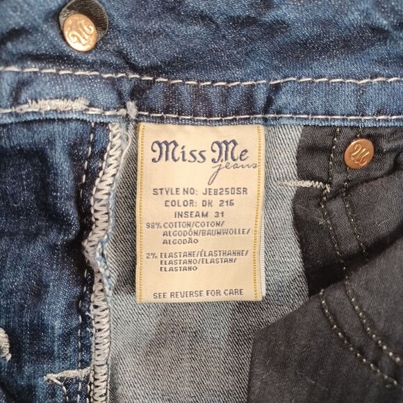 Miss Me Signature Skinny Women's Size 27 Rhinestone Embellished Denim Jeans - Picture 7 of 9